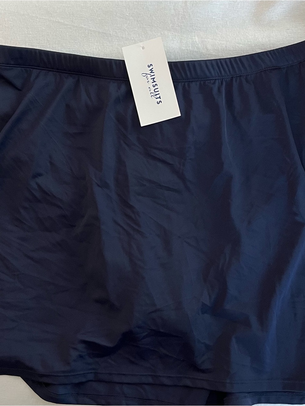 Swimsuits For All Navy Swim Skort with Tag - Solid Navy